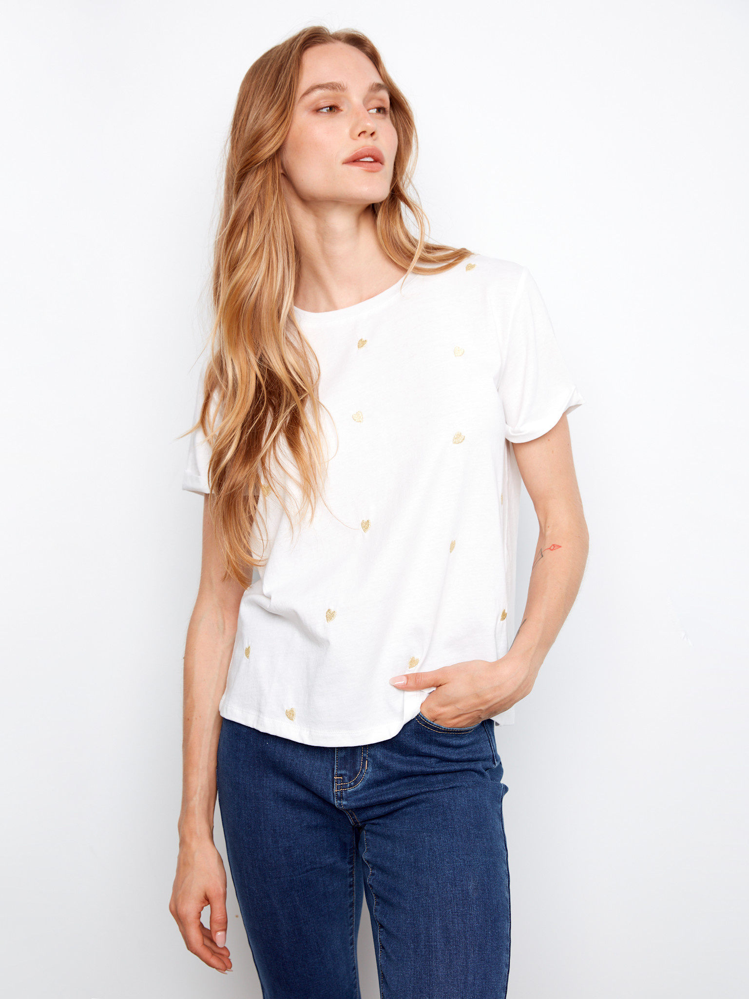 Charlie B Embroidered Front  Jersey T-Shirt SS26 C1426