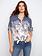 Charlie B Printed Front Tie  Button Blouse C4637 SS26