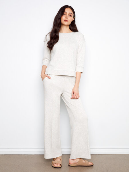 Charlie B Scuba 3/4 Sleeve w/ Blanket Stitch SS26 C1425