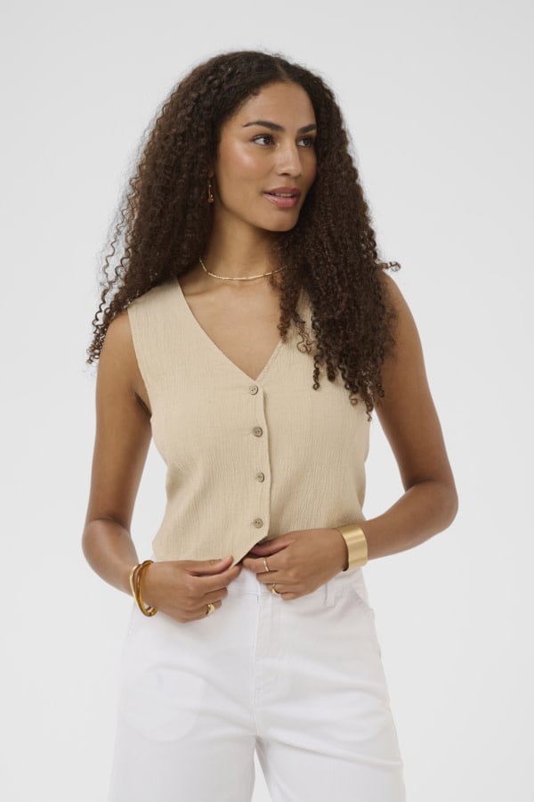 Cream CRAlva Waistcoat 10615014-SS26
