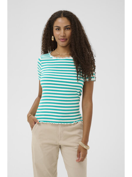 Cream CRRibba stripe Tshirt 10613876-SS26