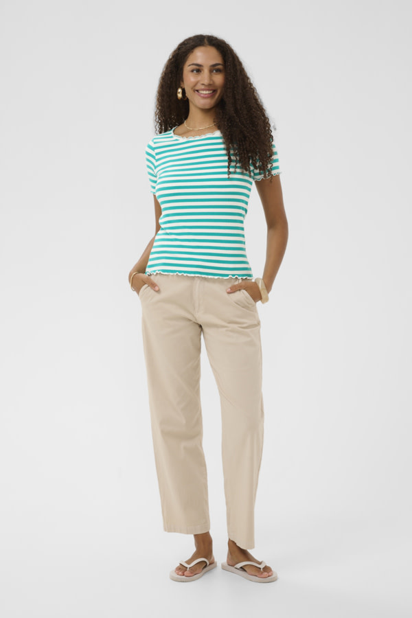 Cream CRRibba stripe Tshirt 10613876-SS26
