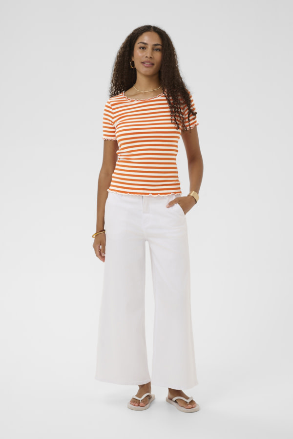 Cream CRRibba stripe Tshirt 10613876-SS26