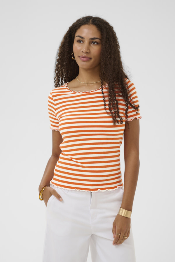 Cream CRRibba stripe Tshirt 10613876-SS26