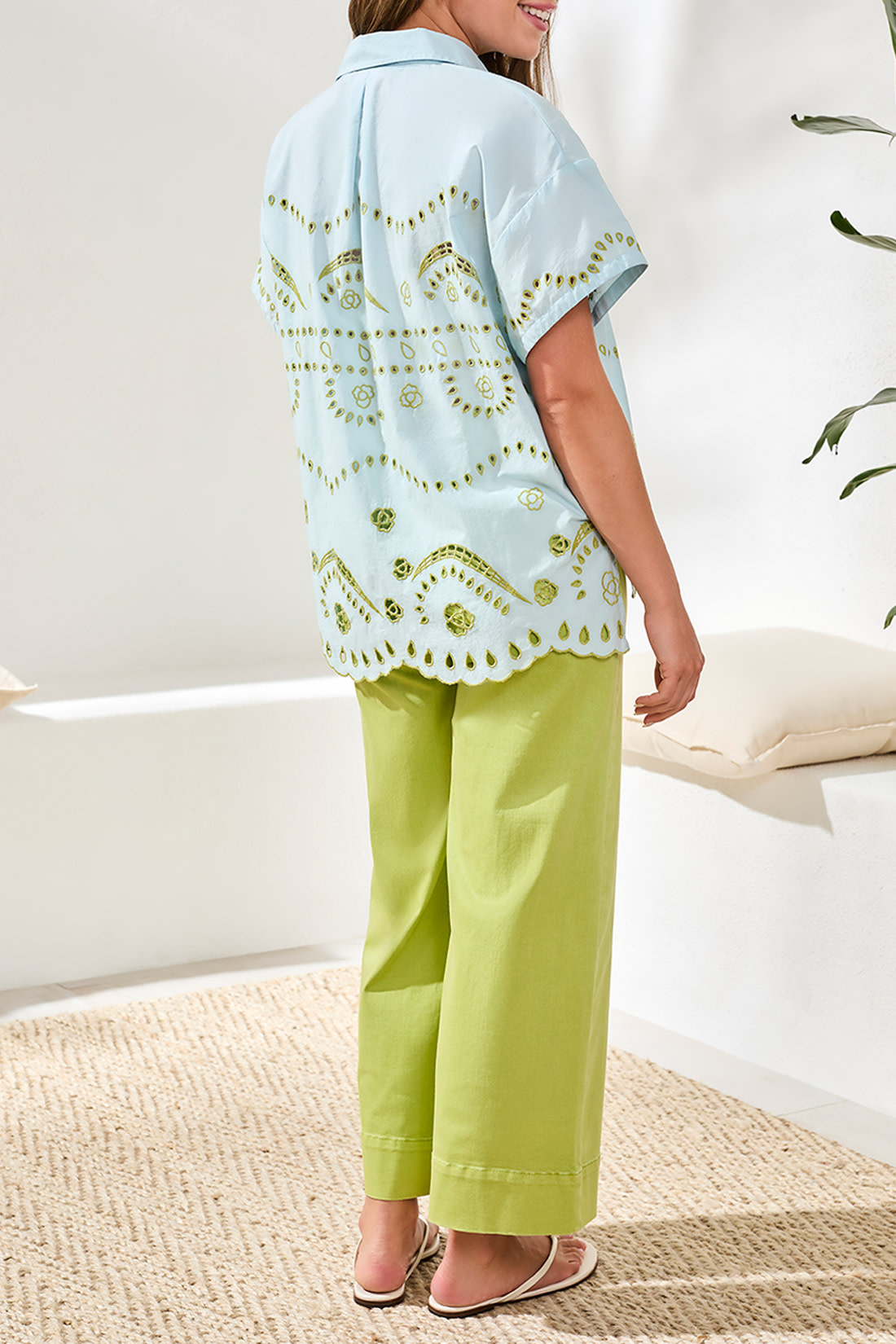 Tribal S/S POP OVER EMBROIDERED BLOUSE 2482O-SS26