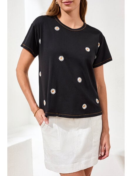 Tribal S/S CREW NECK TOP W/EMBROIDERY 3043O-SS26