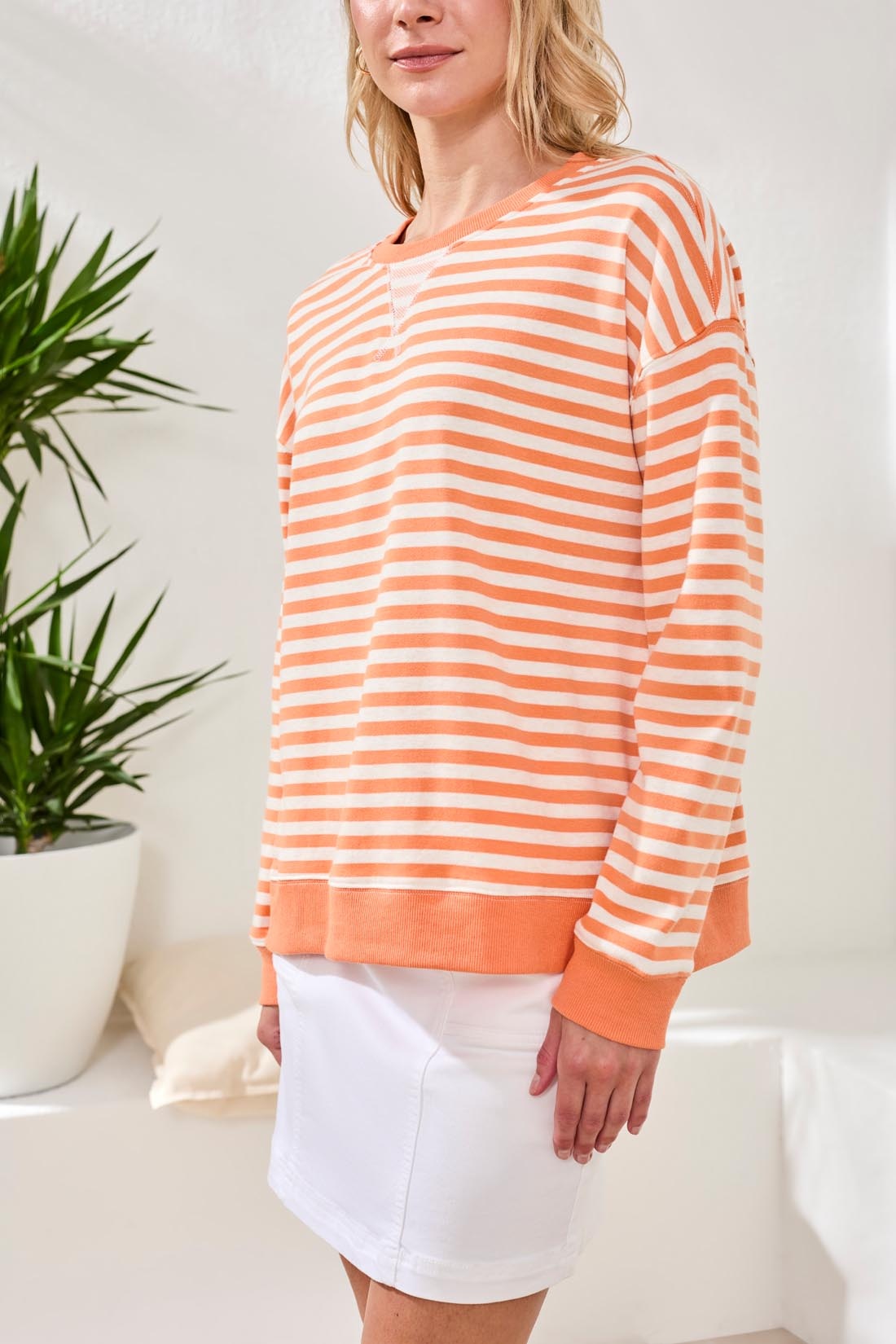 Tribal L/S CREW NECK TOP W/COMBO 2487O-SS26