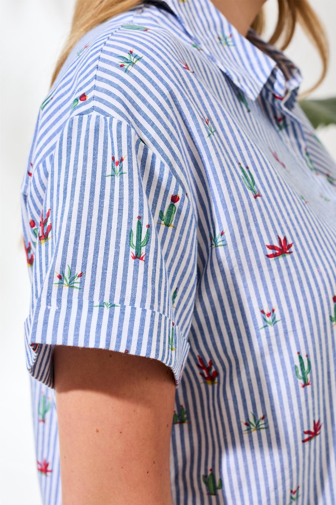 Tribal S/S BUTTON FRONT BLOUSE 3101O-SS26