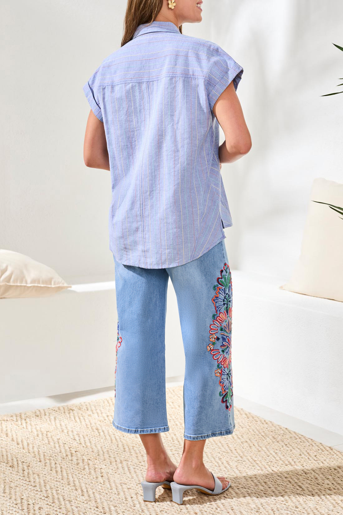 Tribal CAP SLV SHIRT W/ CUTS 6199O-SS26