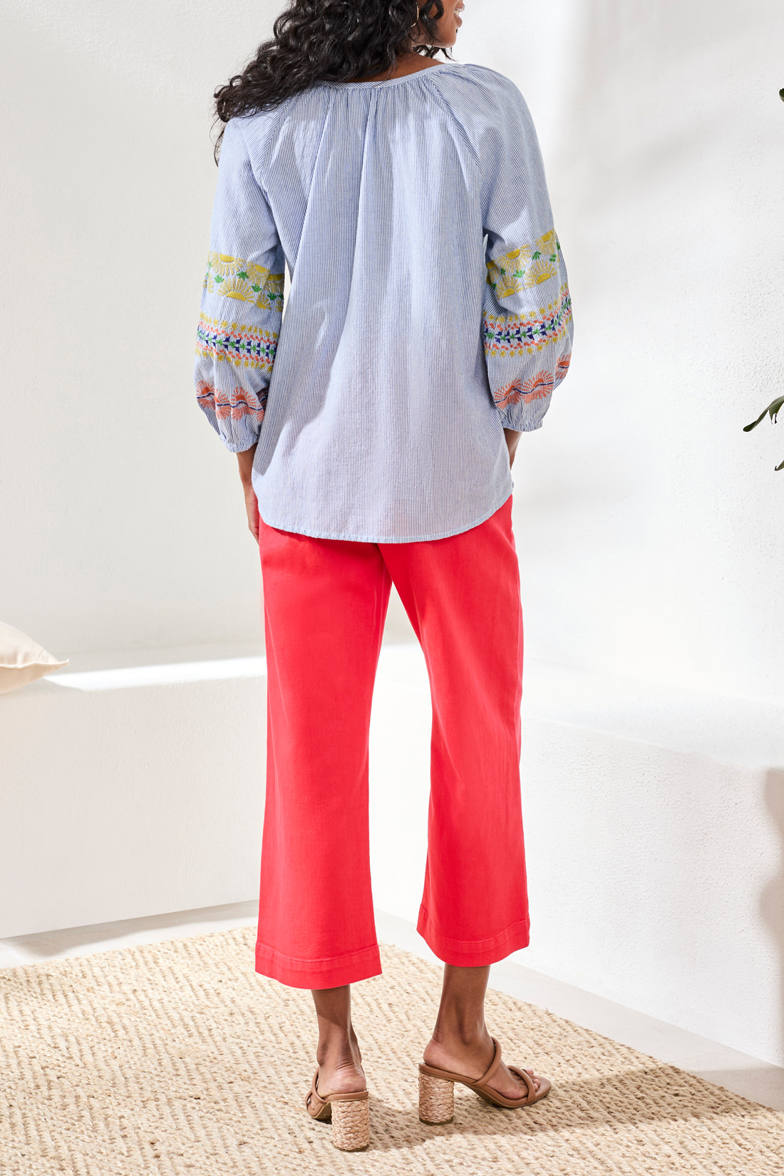 Tribal RAGLAN SLV BLOUSE W/ EMBROIDERY 6198O-SS26