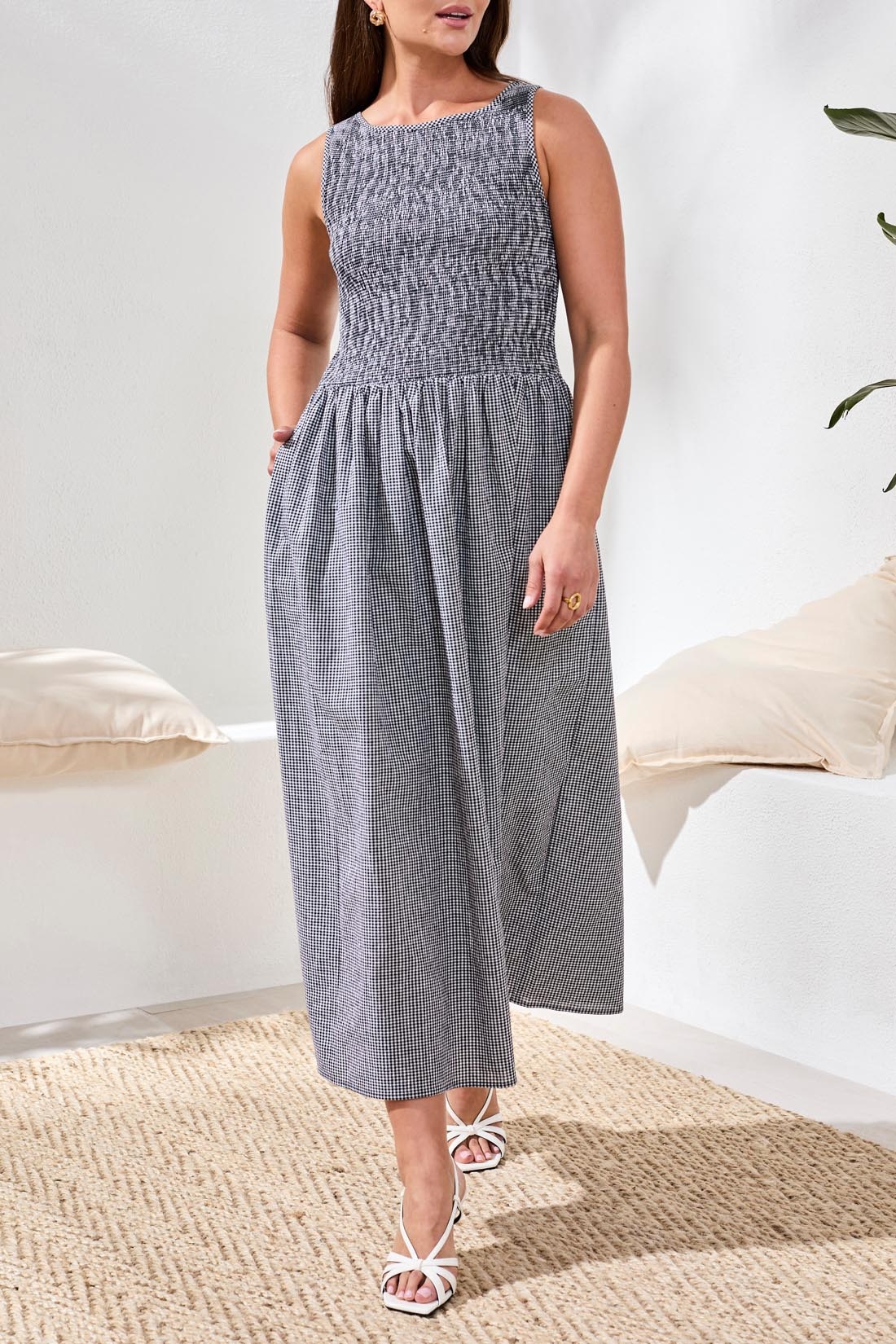 Tribal SLVLESS DRESS W/TOP RUCHING DTL 3042O-SS26