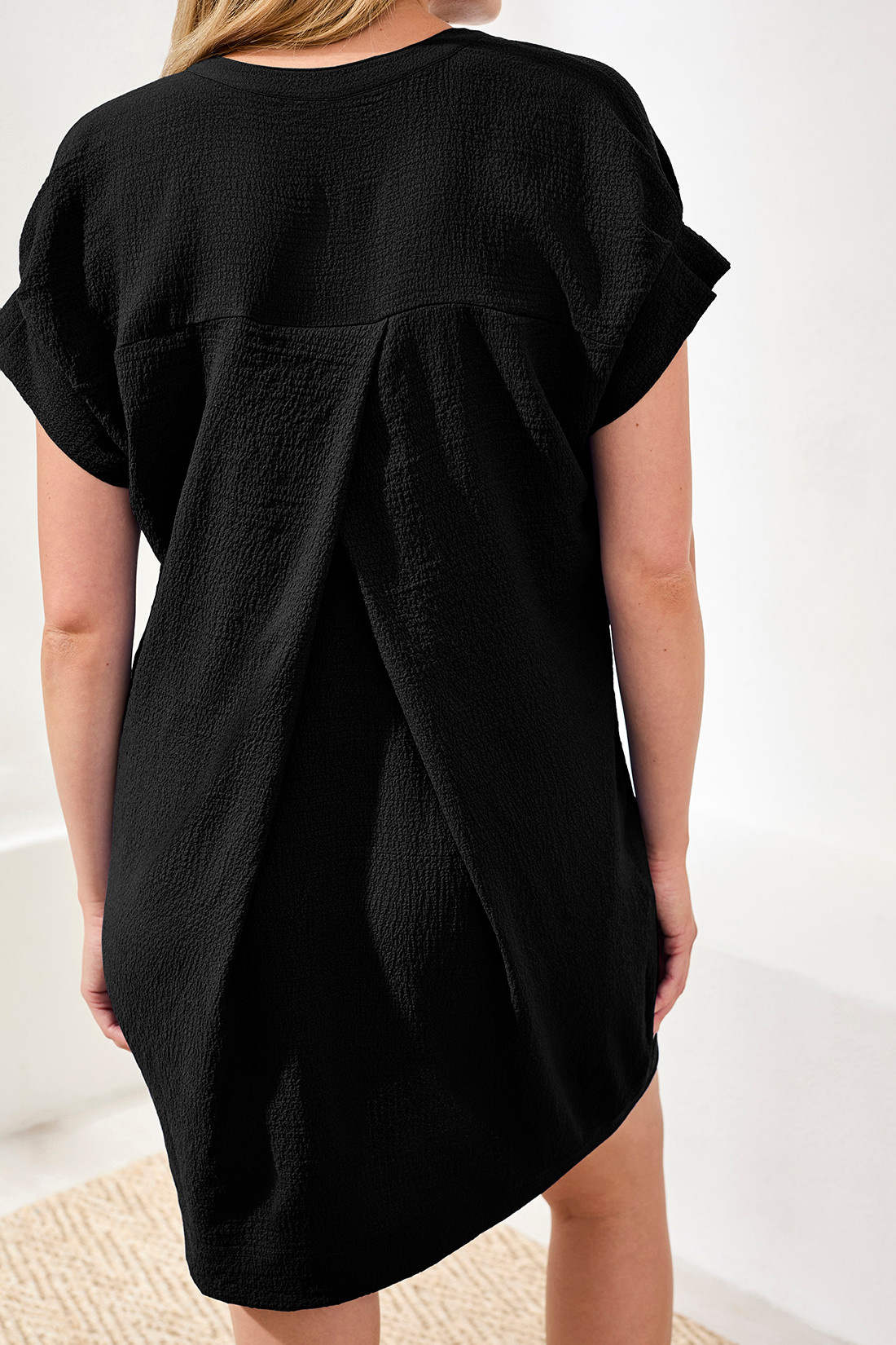 Tribal SHIFT DRESS W/ SLV DTL & PKTS 955O-SS26