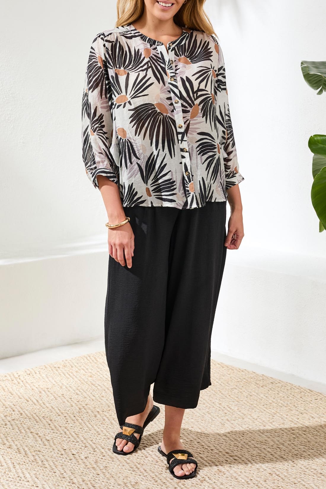 Tribal DOLMAN SLV WIDE BLOUSE 5539O-SS26