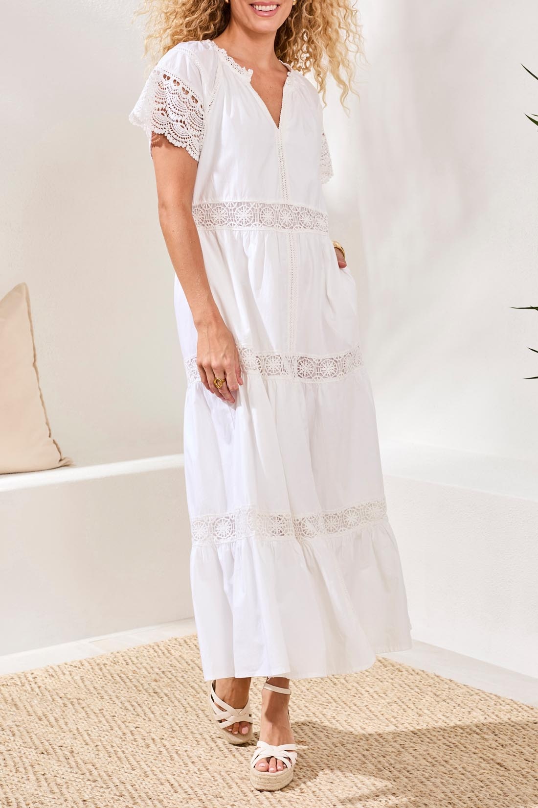 Tribal S/S PEASANT DRESS W/LINING 964O-SS26