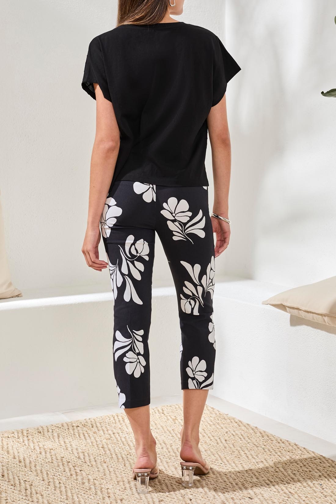Tribal CAP SLEEVE CREW NECK TOP 2483O-SS26