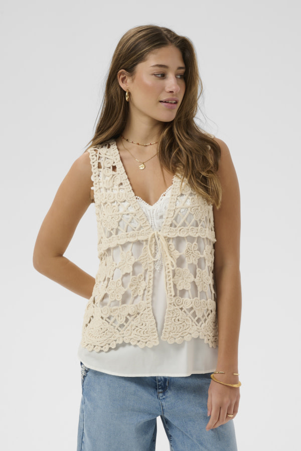 Cream CRLotu Vest 10614909-SS26