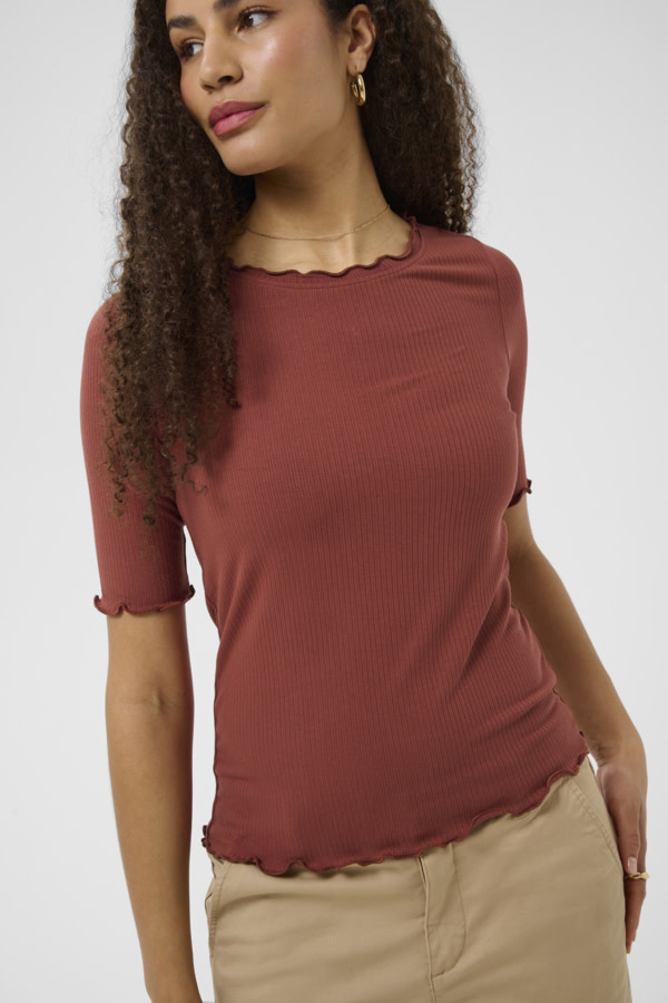 Cream CRRibba s/s Blouse 10611076-FW26
