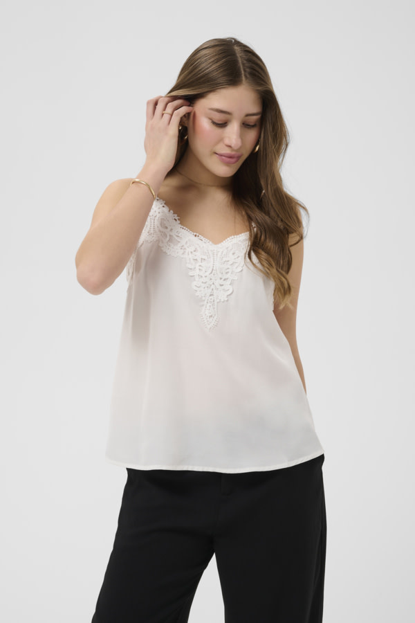 Cream CRANNA TOP 10611224-FW26