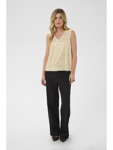 Cream CRClei Sequin Blouse 10615161-FW26