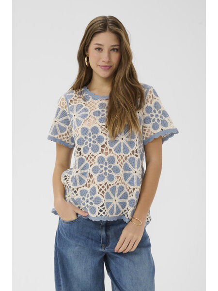 Cream CRMallica crochet blouse 10615269-FW26