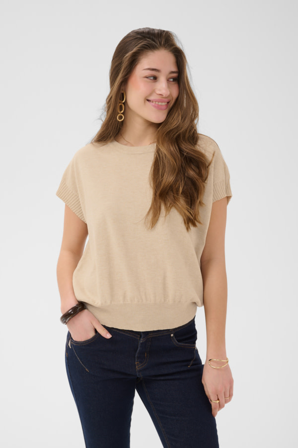Cream CRDela Knit Slipover 10615601-FW26