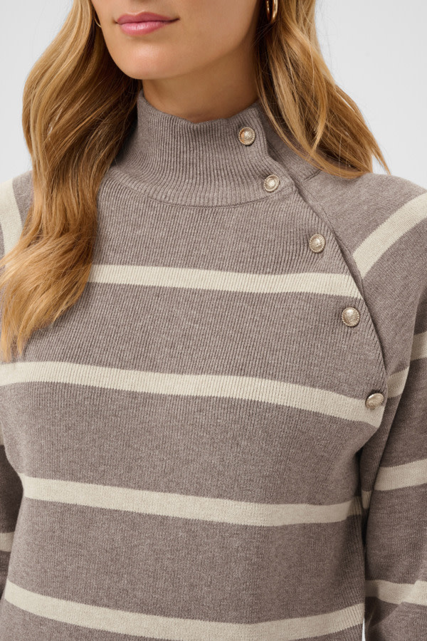 Cream CRDela Button Pullover 10614314-FW26
