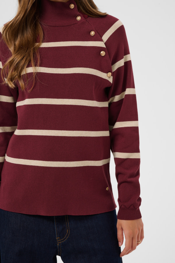 Cream CRDela Button Pullover 10614314-FW26