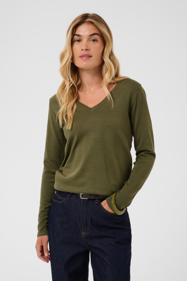 St Tropez MilaSZ LS V-Neck Pullover 30513960-FW26