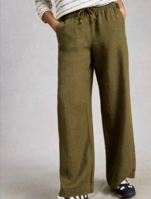 White Stuff Ally Linen Wide Leg Trouser 445119