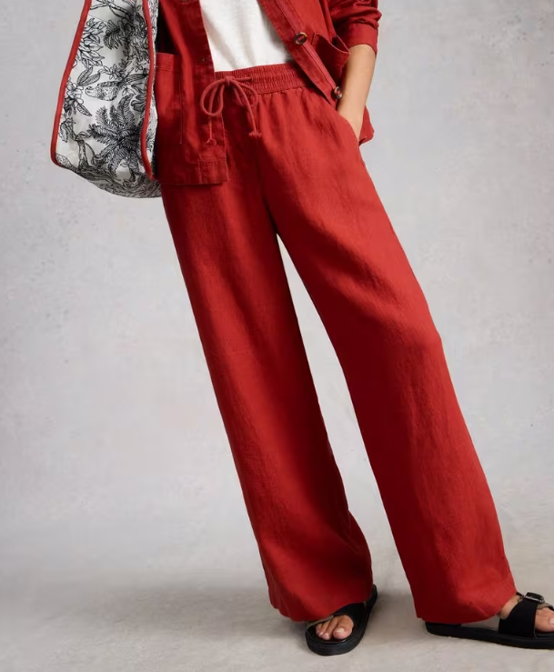 White Stuff Ally Linen Wide Leg Trouser 445119