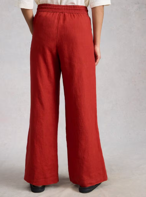 White Stuff Ally Linen Wide Leg Trouser 445119