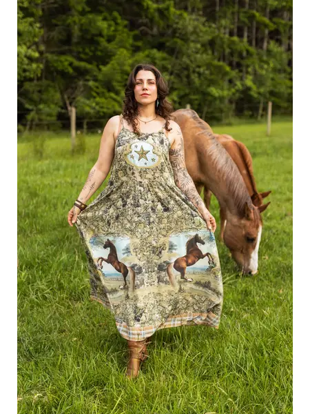 Market of Stars Born To Run Boheme Slip Dress - L/XL