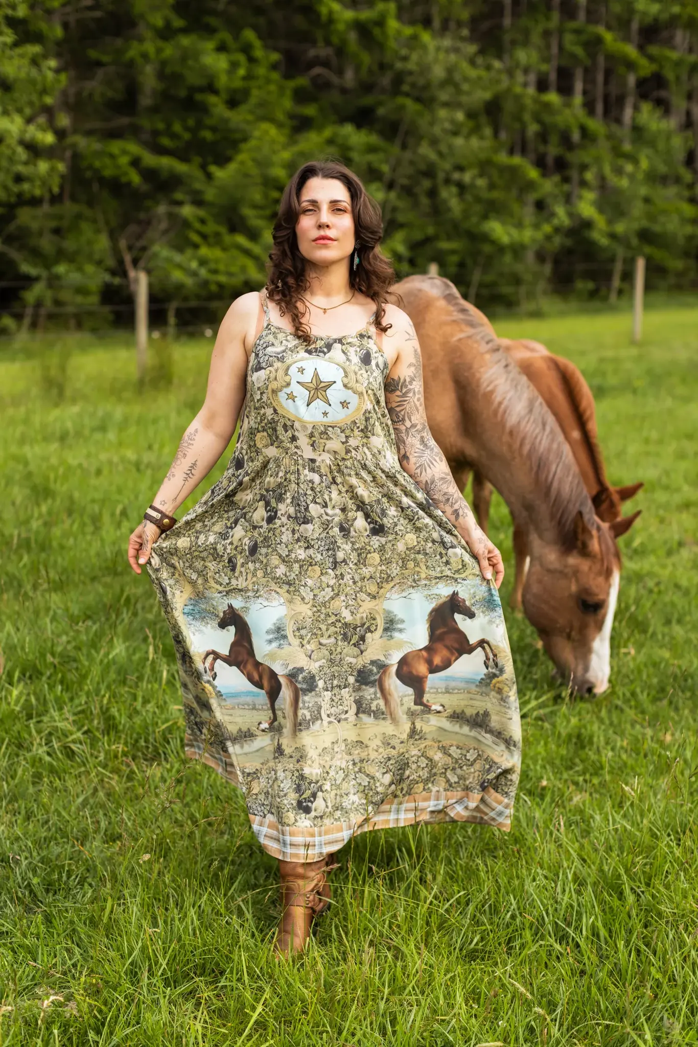 Market of Stars Born To Run Boheme Slip Dress - L/XL