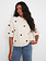 Charlie B Elbow Sleeve Balloon Shape Sweater With Allover Embroidery C2858E/707C -FW26