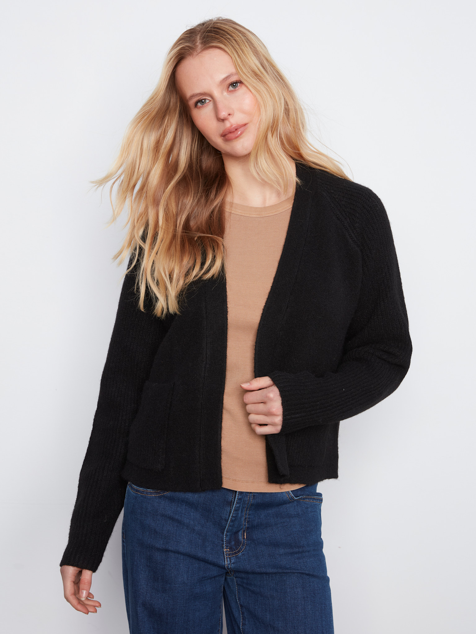Charlie B Long Sleeve Front Flap Cardigan C2037/704C -FW26