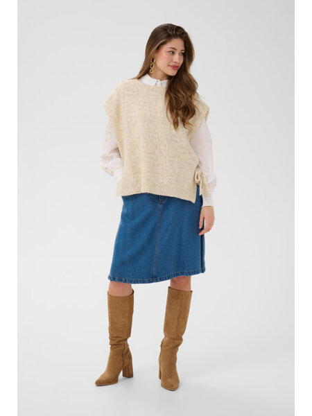 Cream CRHaggie Knit Slipover 10615252-FW26