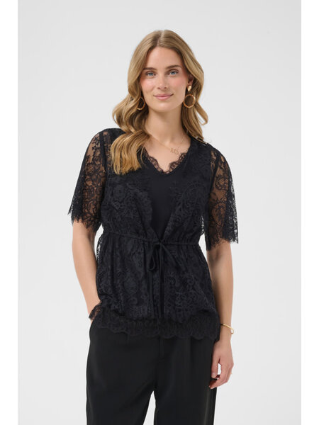 Cream CRSaffron Lace Blouse 10615443-FW26