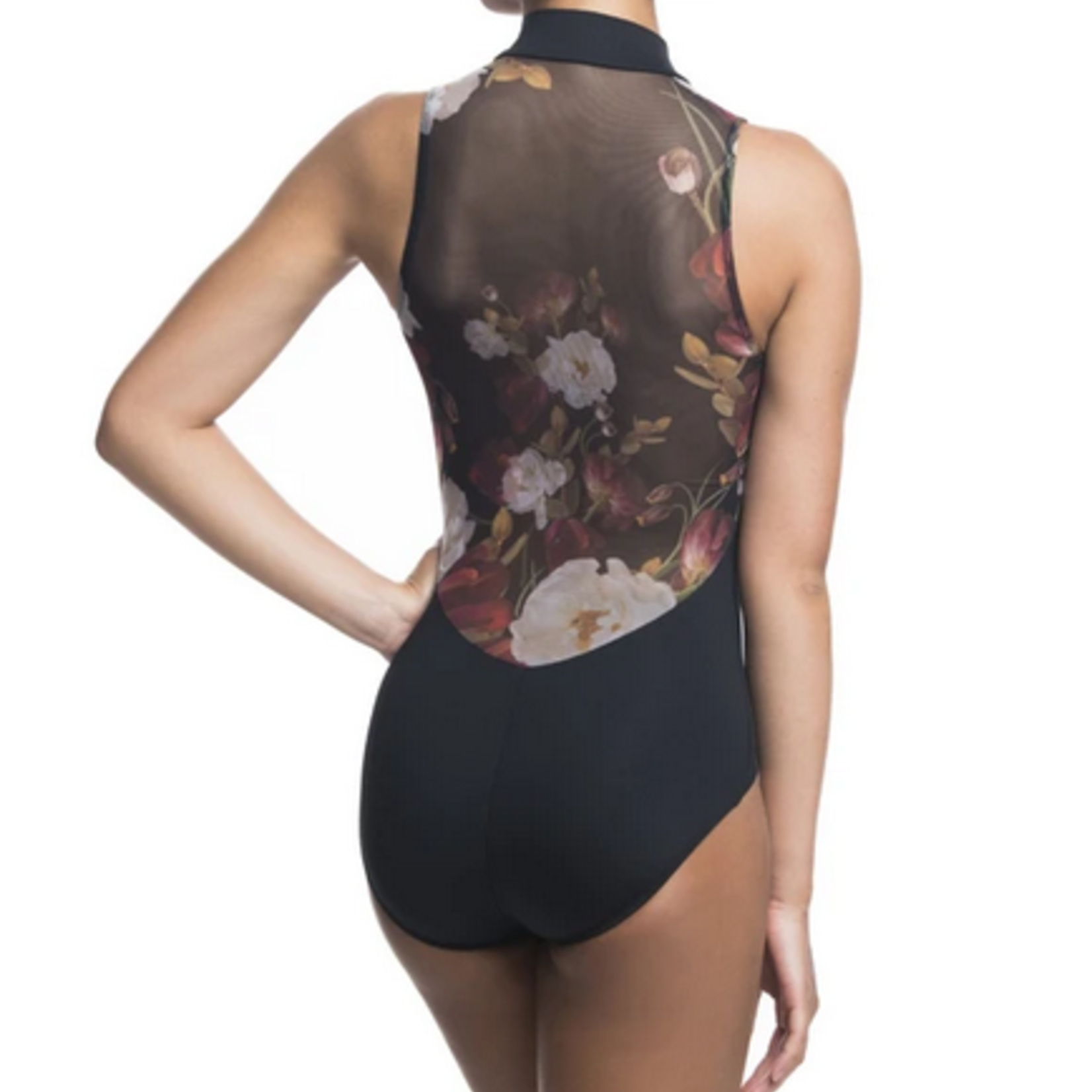 Ainslie Wear Ainsliewear Zip Front Autumn Bloom Leotard