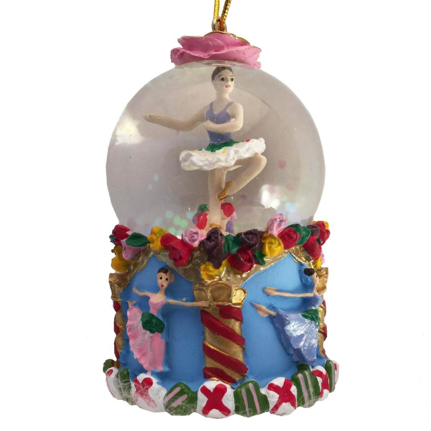 Nutcracker Ballet Gifts Mini Flower Ballerina Dancers Snow Globe Ornament