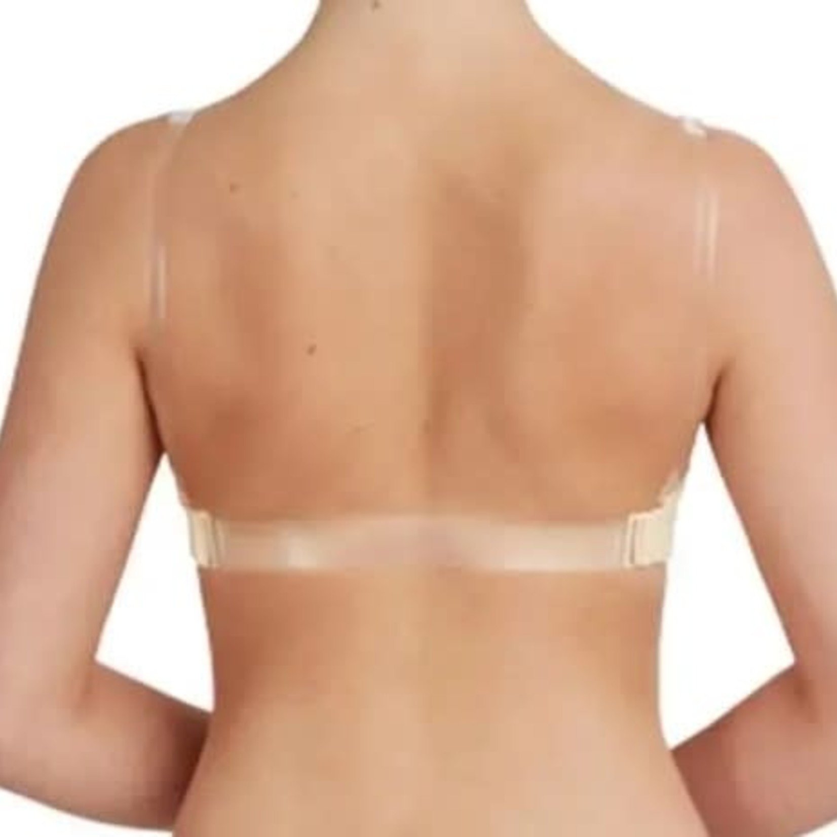 Convertible Dance Bra with Clear Straps and Clear Backstrap