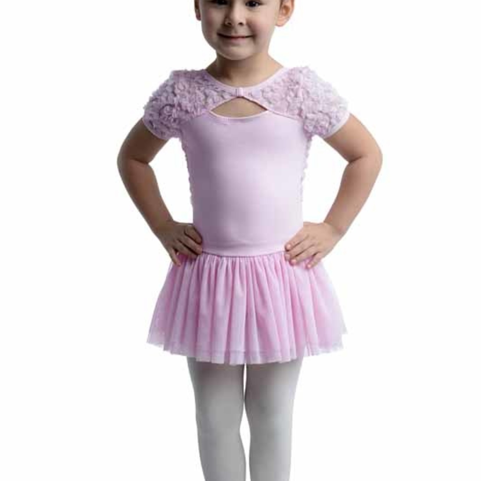 DanzNMotion DanzNMotion 21205C Pink Puff Slv Dress