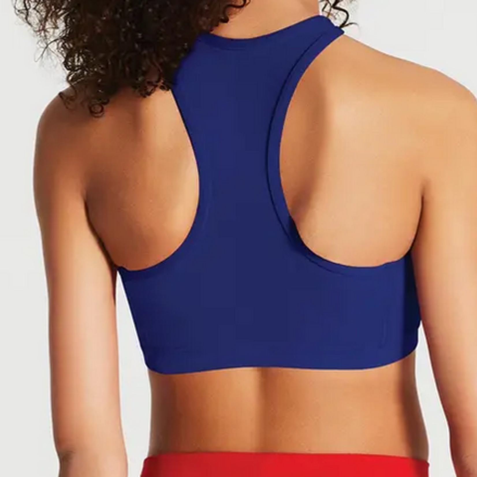 Women's Racer Front Sports Bra In Blue