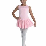 DanzNMotion DanzNMotion 20205C Pink Tank Dress w/ Lace Skirt