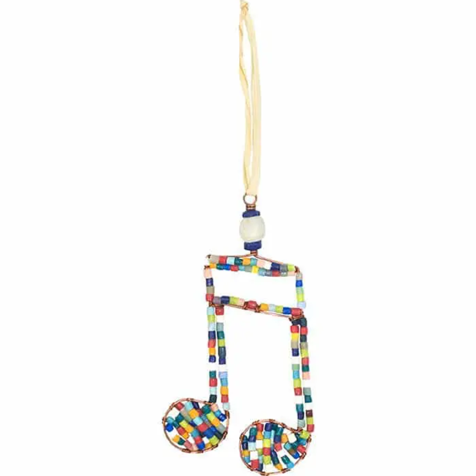 Global Mamas Global Mamas Recycled Glass Double Musical Note Ornament