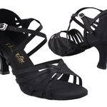 Very Fine Very Fine 3037LEDSS 2.5" Black Satin Ballroom Shoe