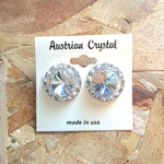 CJ Merchantile RA36 Australian Crystal Clear 20mm Post Earrings