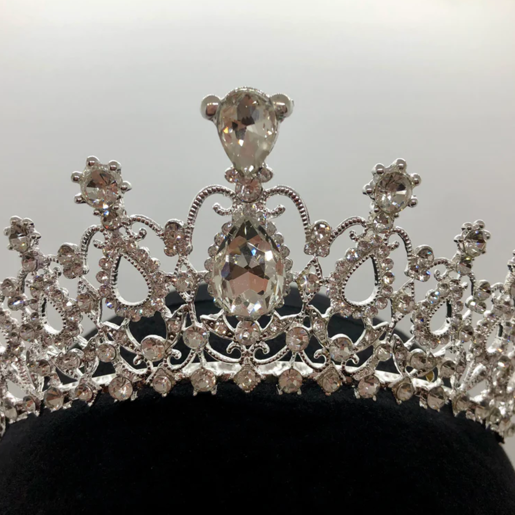 Tiara - Crystal and Silver with Combs