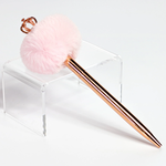 Nutcracker Ballet Gifts Rose Gold Crown Pom-Pom Metal Pen