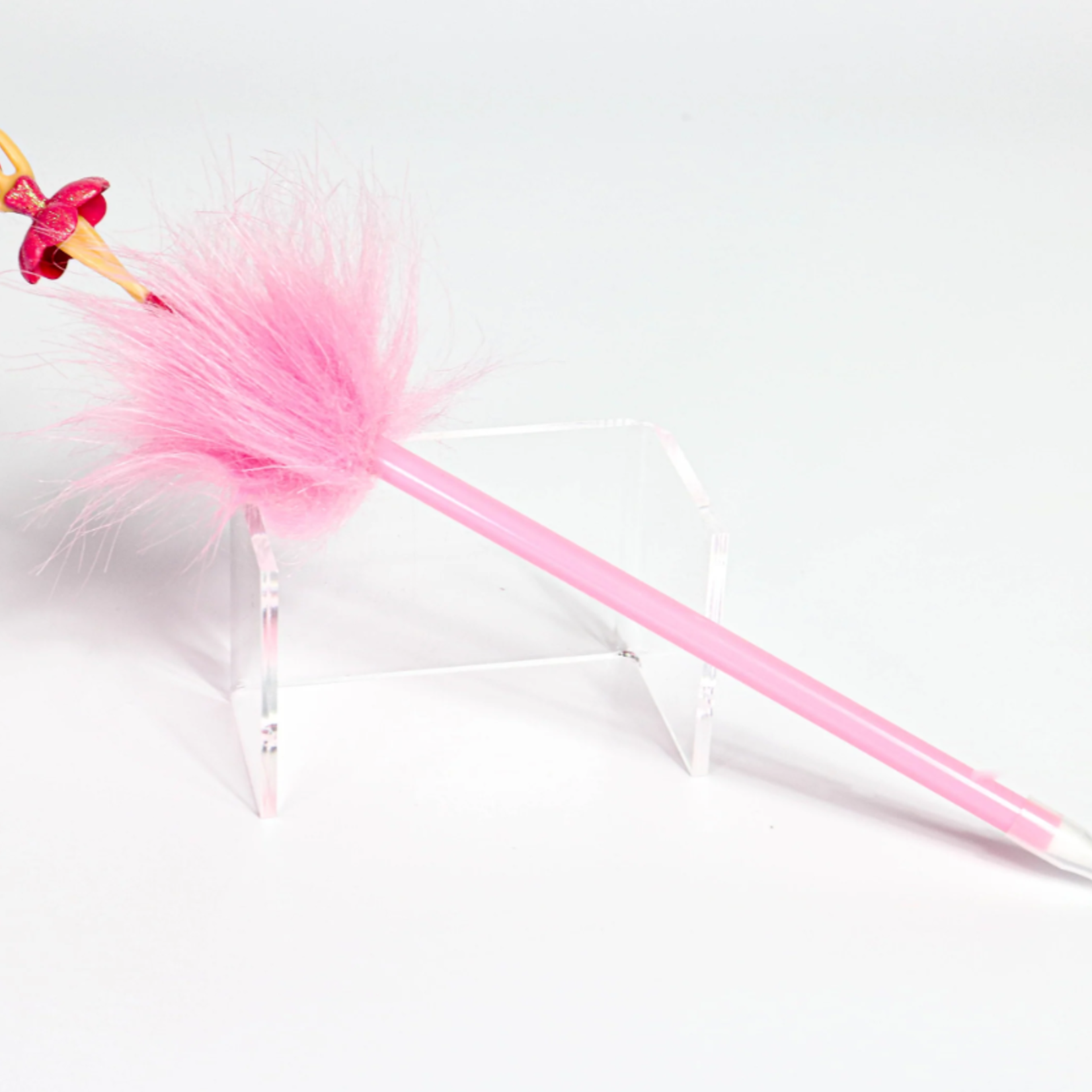 Nutcracker Ballet Gifts Ballerina with tutu Pink Furry Ball Pen