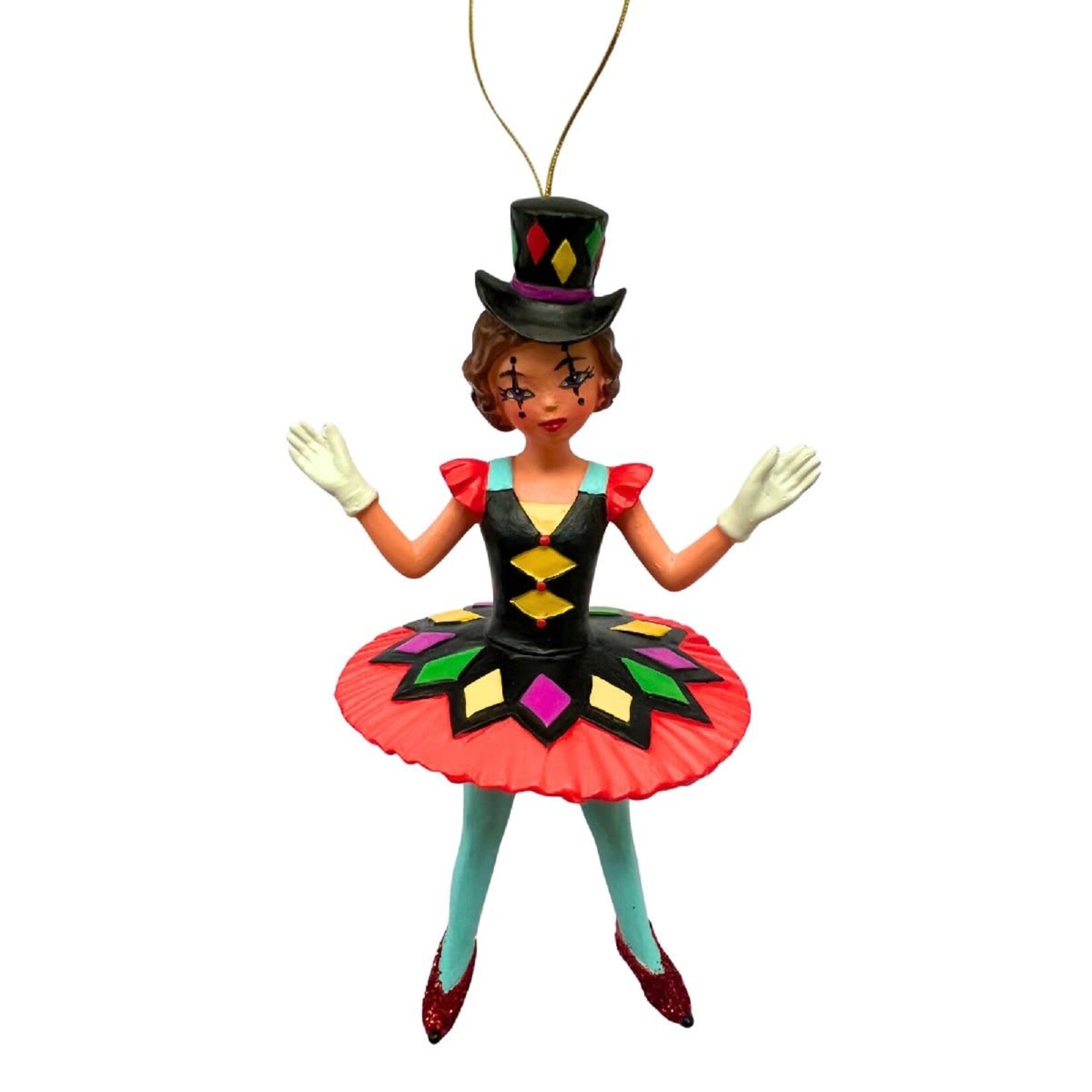 Nutcracker Ballet Gifts Harlequin Dancer Resin Ornament